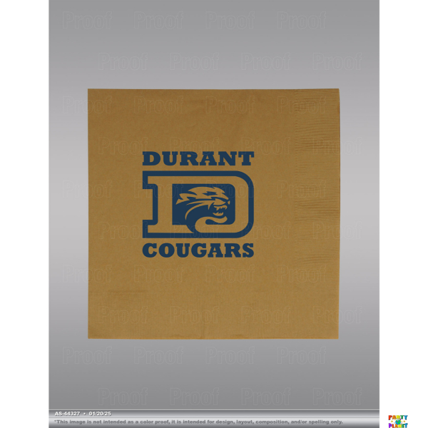 Durant High School Custom Printed Napkins 16ct.