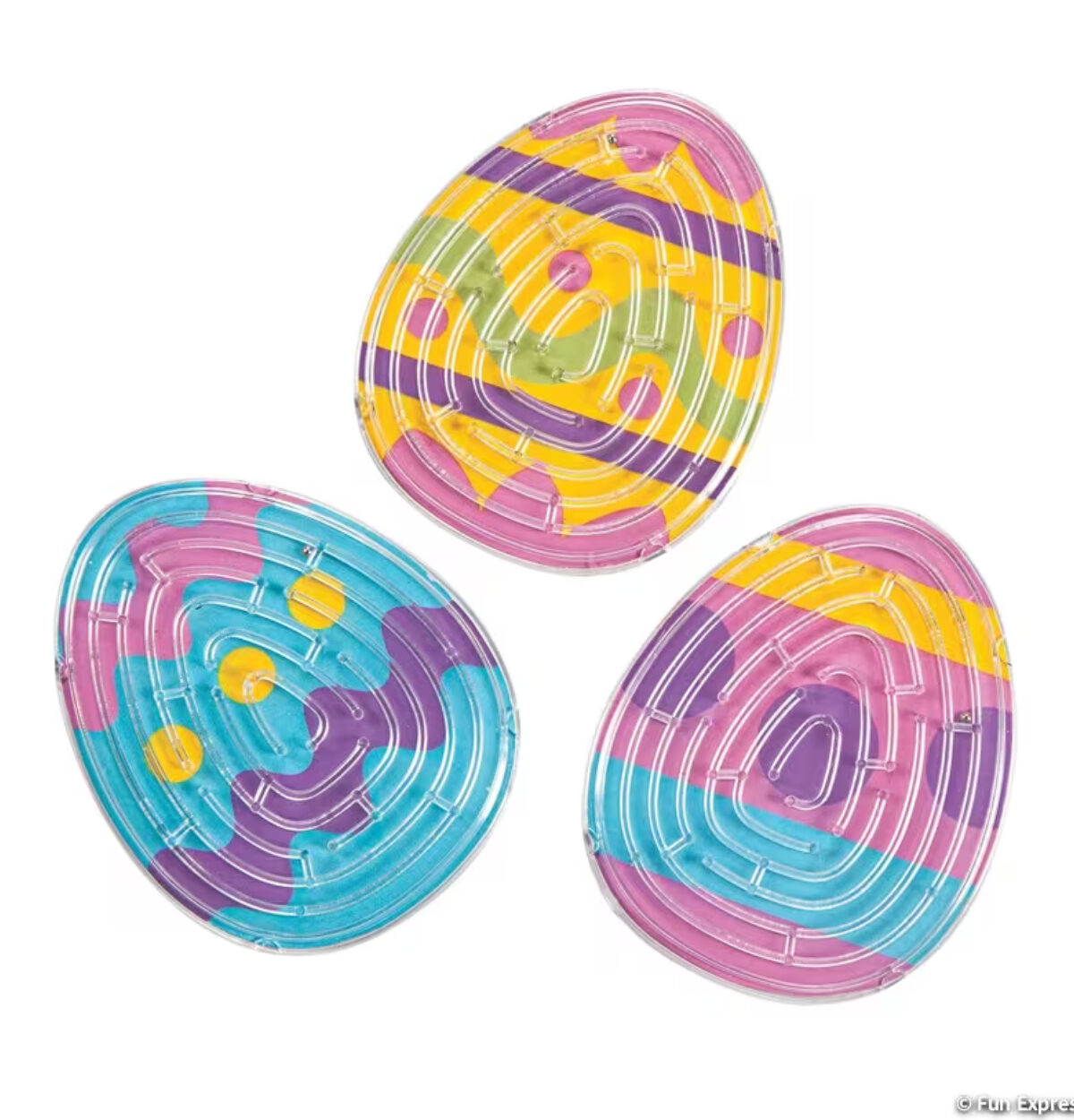 Plastic Dyed Easter Egg Maze Puzzles 24PCS