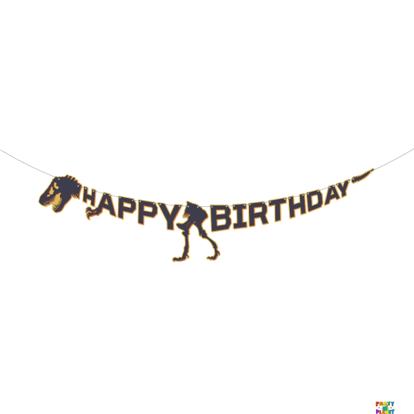 JURASSIC WORLD 3 HAPPY BDAY BANNER - 5FT