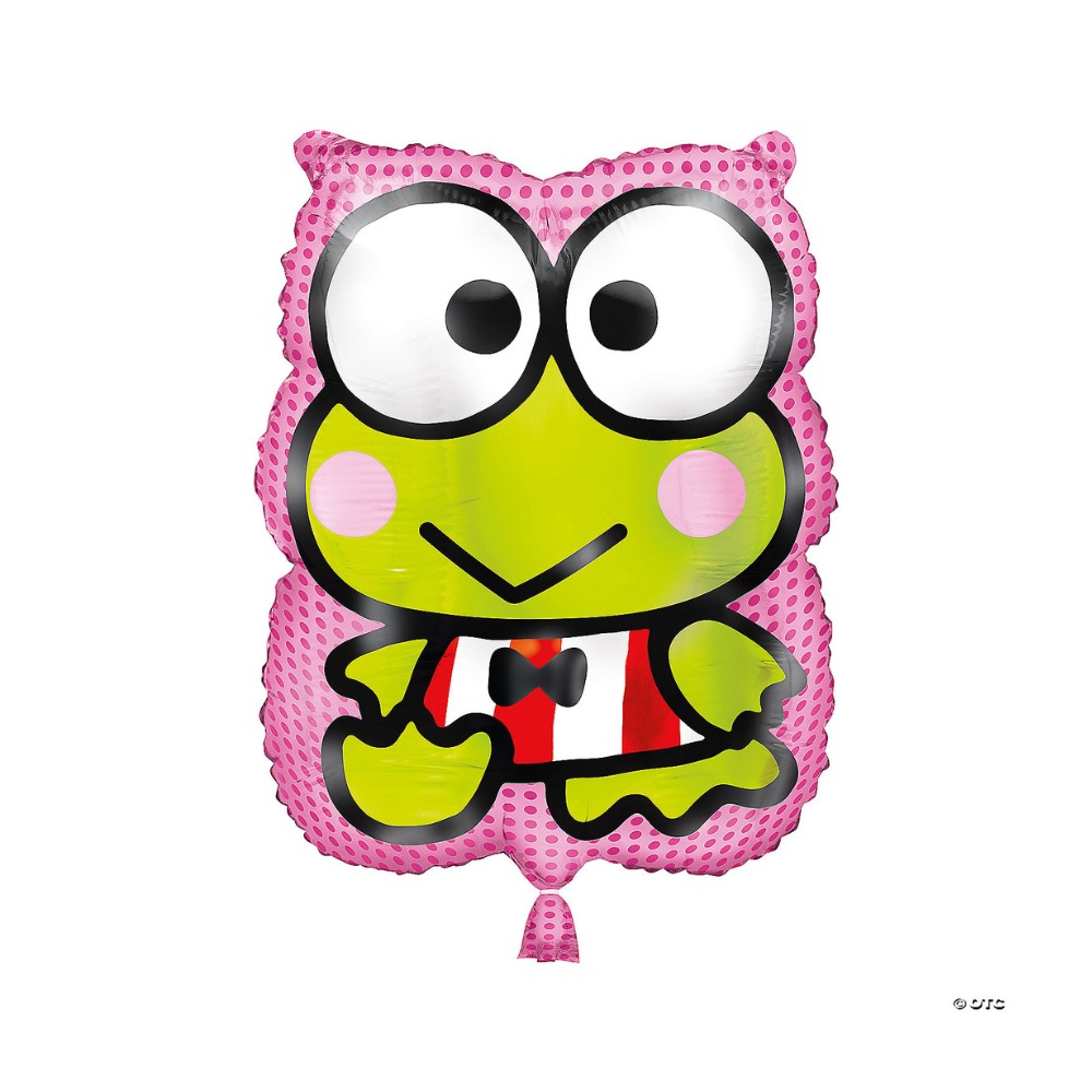 Mylar-Ba-1-34-.png 24'' Keroppi Shaped Giant Foil Balloon - Image 1