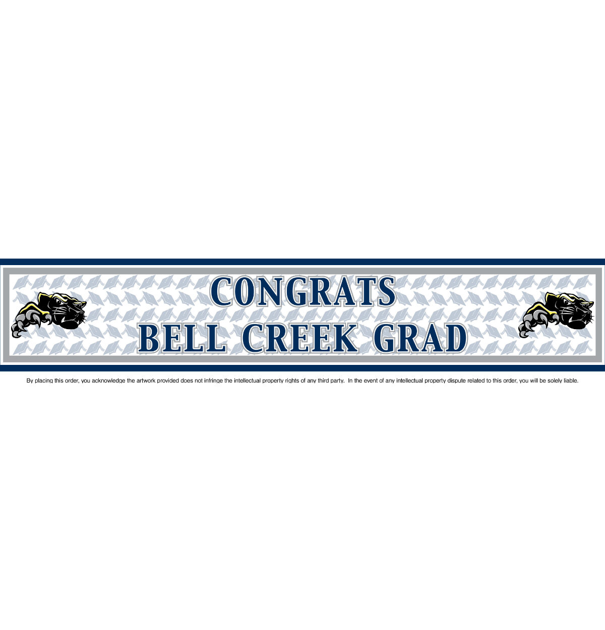 BELL CREEK High School Grad Banner 12"x60"