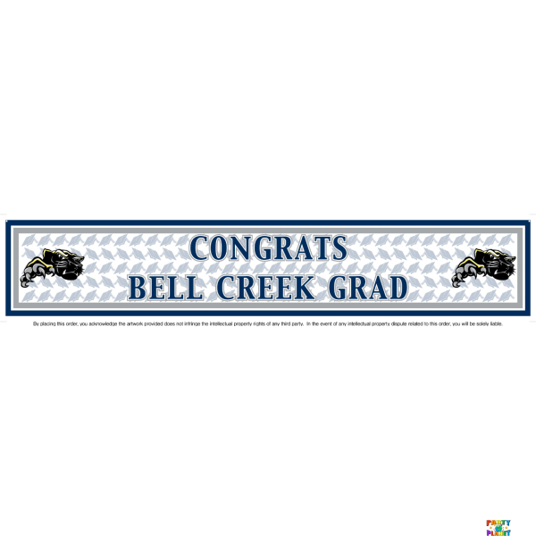 BELL CREEK High School Grad Banner 12"x60"