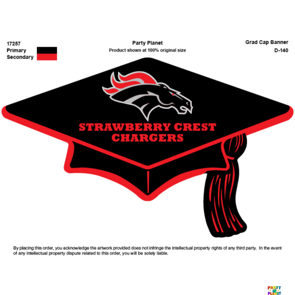 STRAWBERRY CREST High School Grad Cap Centerpiece