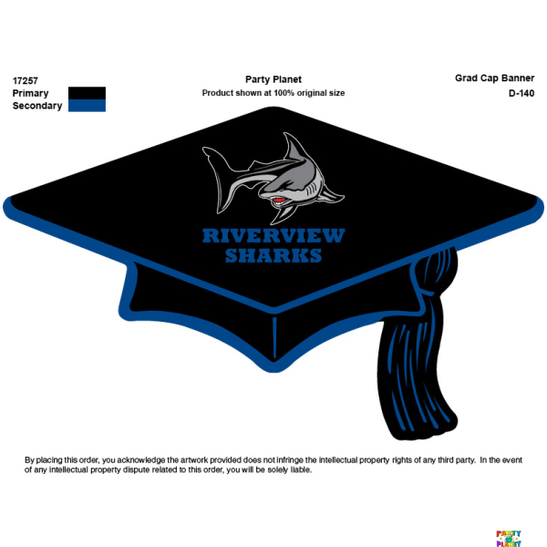 RIVERVIEW High School Grad Cap Twirly Whirl 5ct.