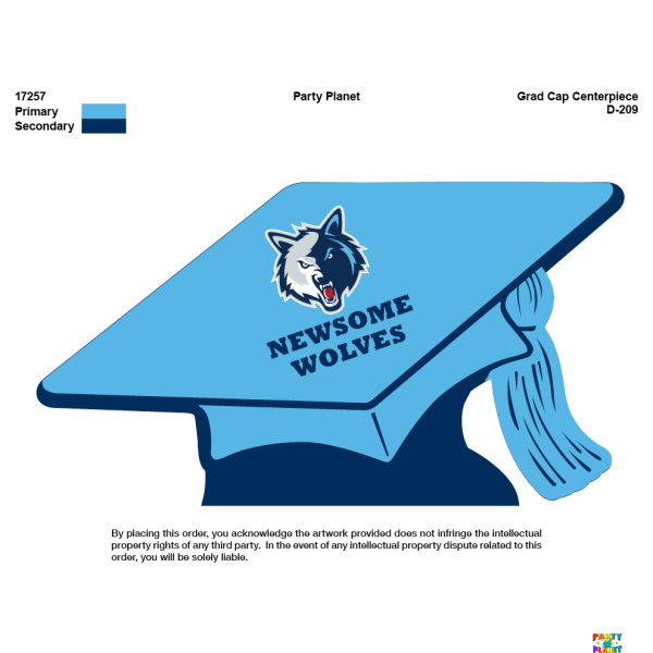 NEWSOME High School Grad Cap Centerpiece