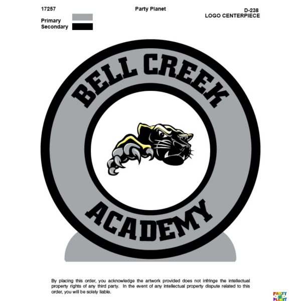 BELL CREEK ACADEMY School Spirit Centerpiece