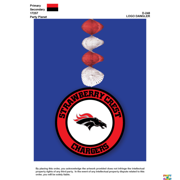 High School Logo Spirit Danglers