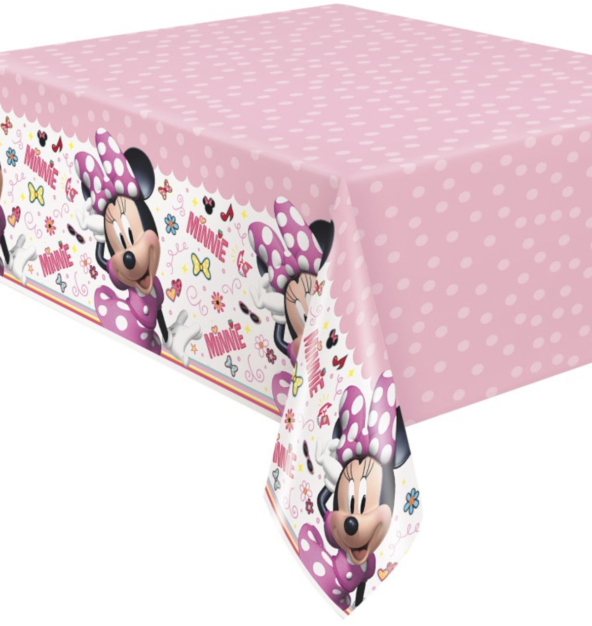 Disney Iconic Minnie Mouse Rectangular Plastic Table Cover 54"x84"