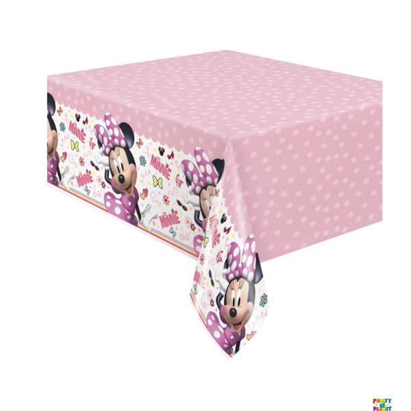 Disney Iconic Minnie Mouse Rectangular Plastic Table Cover 54"x84"