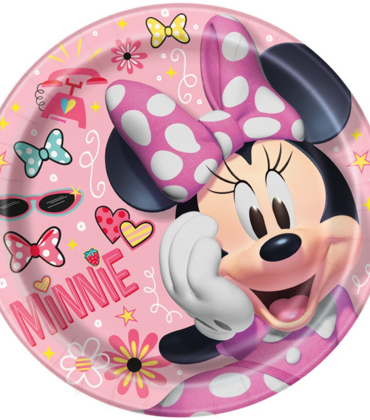 Disney Iconic Minnie Mouse Round 9" Dinner Plates 8ct