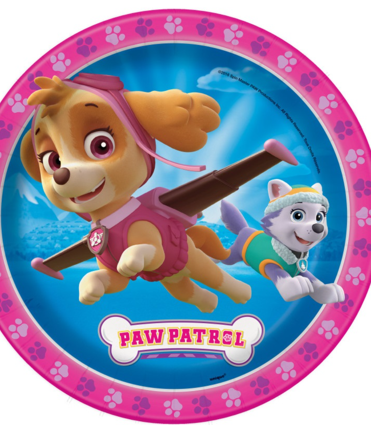 Paw Patrol Girl Round 9" Dinner Plates 8ct