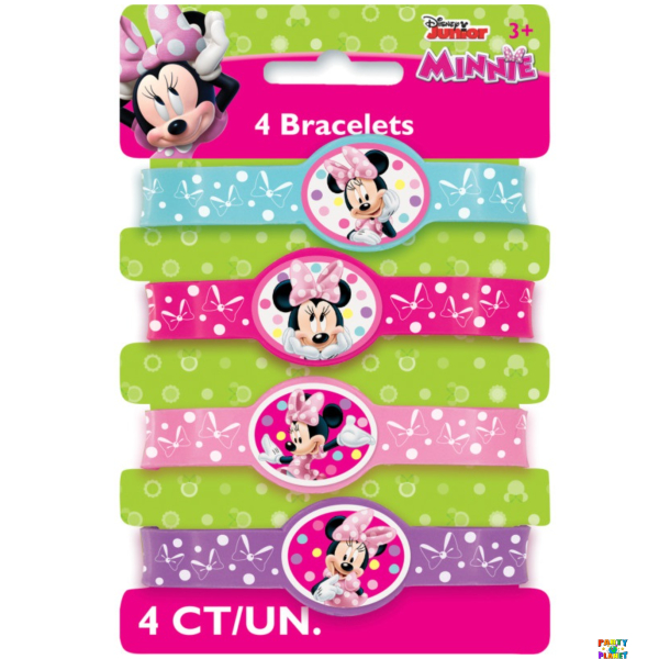 Disney Minnie Mouse Bowtique Stretchy Bracelets 4ct.