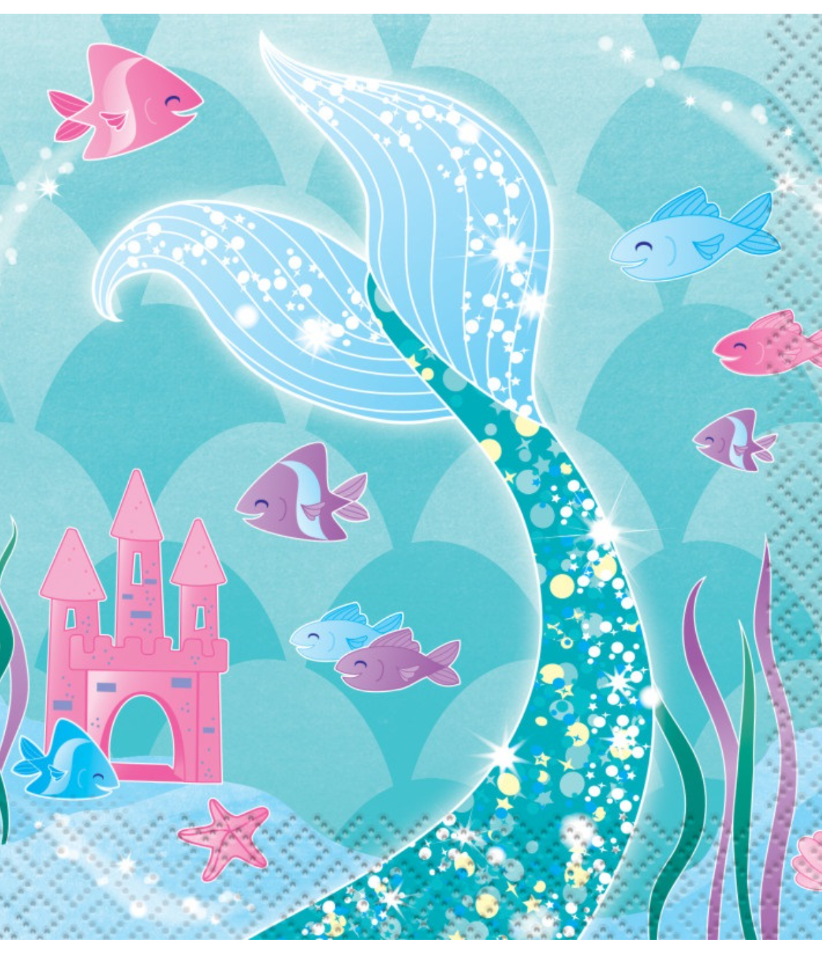 Mermaid Beverage Napkins 16ct