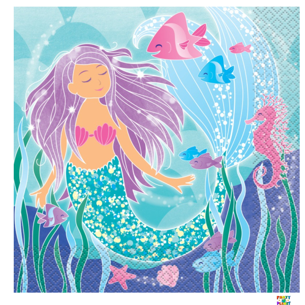 Mermaid Lunch Napkins 16ct