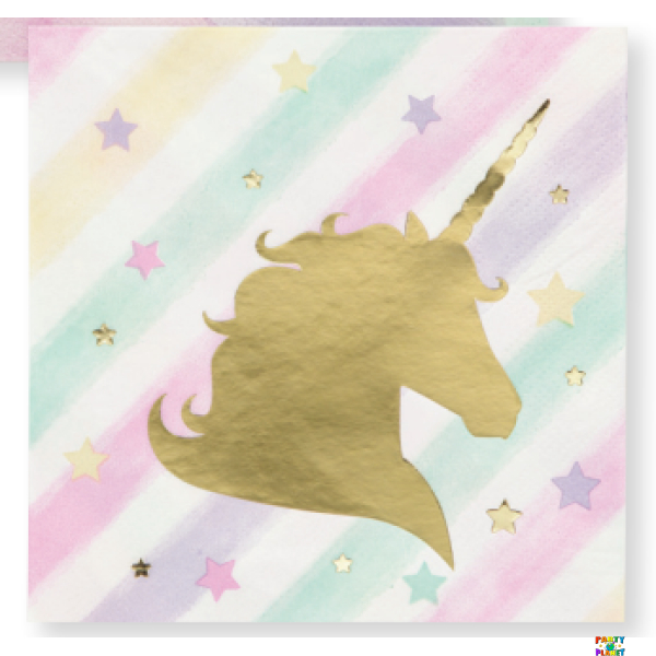 Unicorn Sparkle Beverage Napkins 16ct.