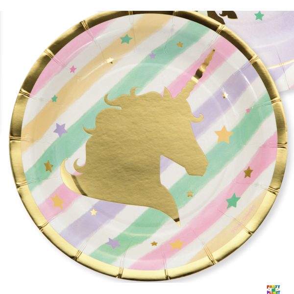Unicorn Sparkle 7in Plates 8ct.