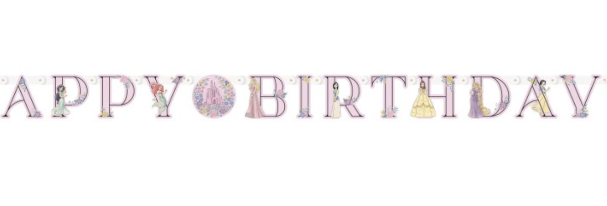 Disney Princess "Happy Birthday" Jointed Banner 6ft