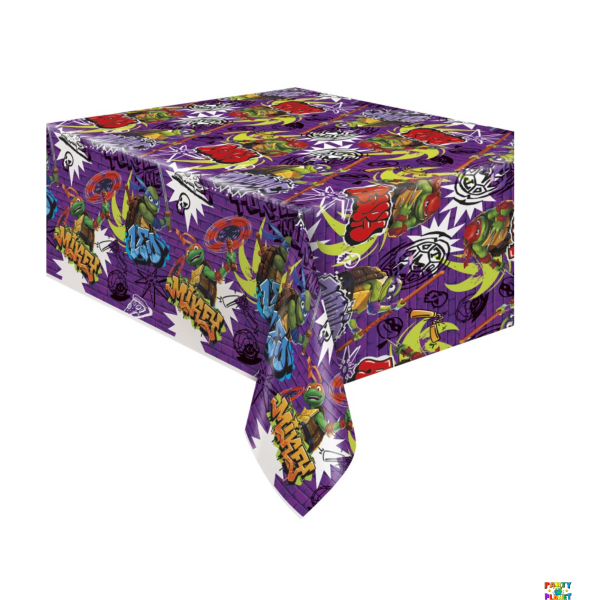 TMNT Mutant Mayhem Rectangular Plastic Table Cover 54" x 84"