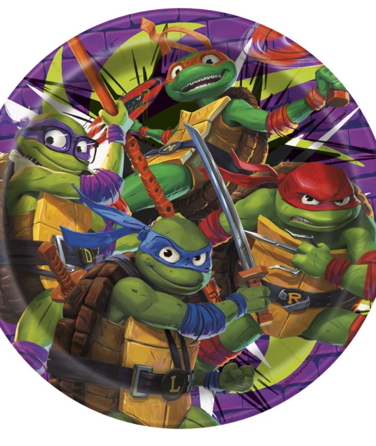 TMNT Mutant Mayhem Round 7" Dessert Plates 8ct.