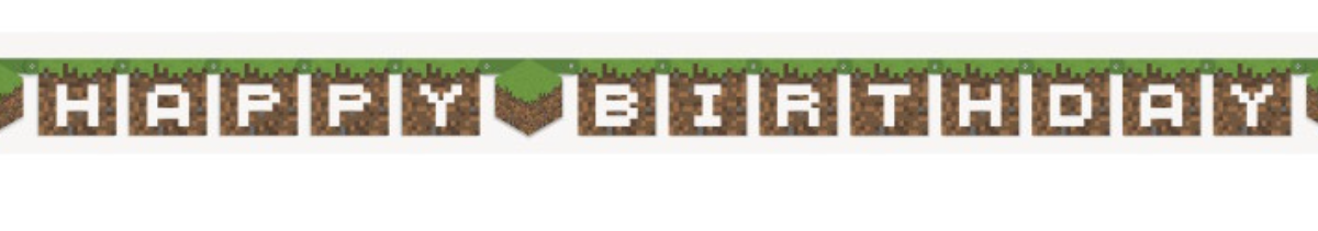 MINECRAFT LARGE JOINTED BANNER 8FT.