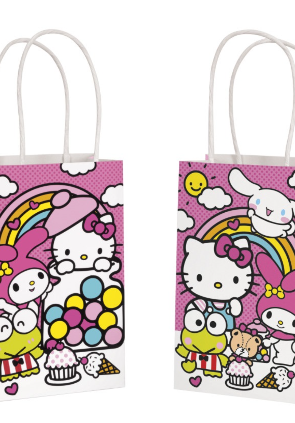 Hello Kitty Party Favor Bags - 8ct Kraft Paper Set