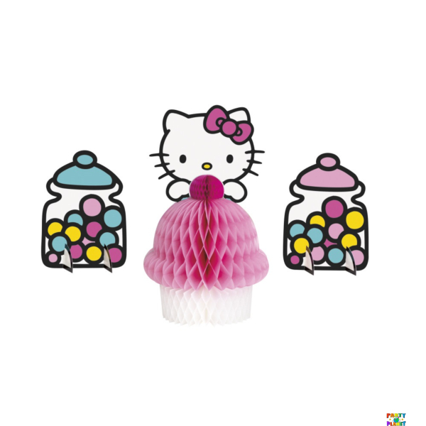 Hello Kitty & Friends 3pc Honeycomb Decor Set - Colorful Party Centerpieces