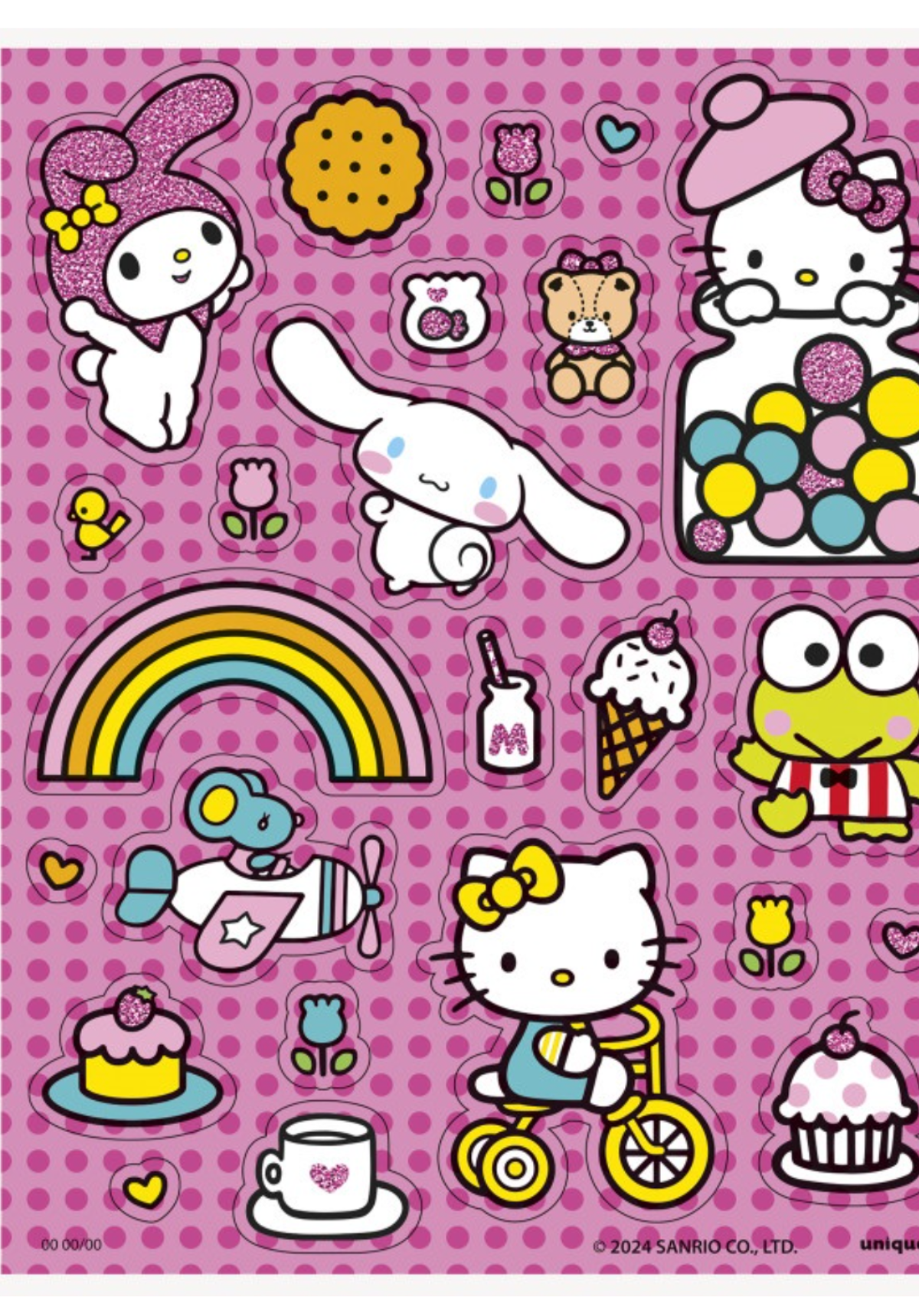Hello Kitty and Friends Glittery Sticker Sheets 4ct.