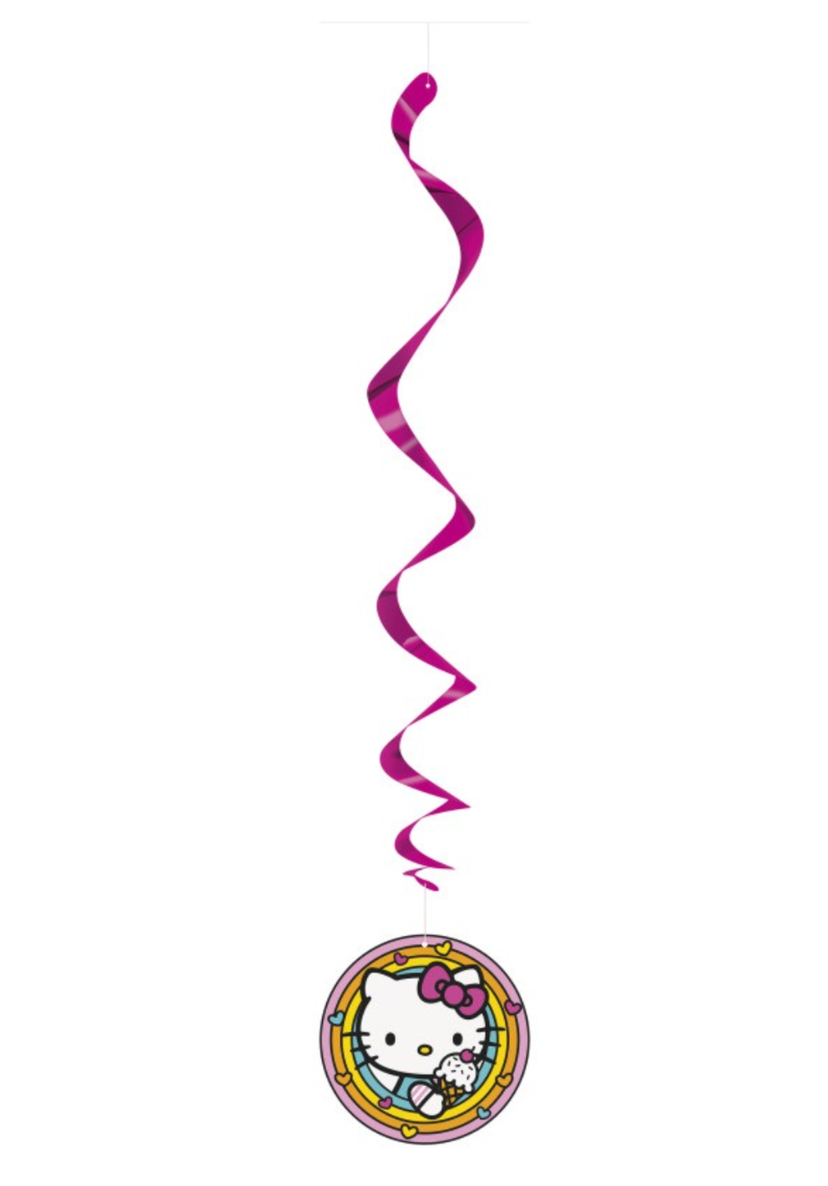 Hello Kitty 26" Swirl Decorations, 3ct - Colorful Party Hangings