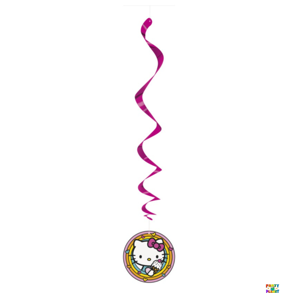 Hello Kitty 26" Swirl Decorations, 3ct - Colorful Party Hangings