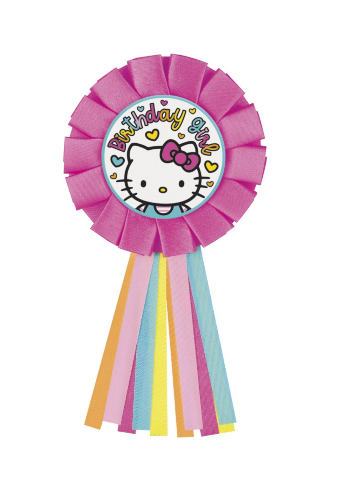 Hello Kitty & Friends 'Birthday Girl' Pink Badge - 3" Durable Metal