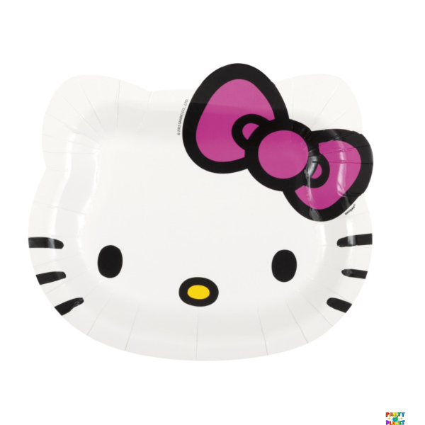 Hello Kitty & Friends 6"x7" Face-Shaped Paper Plates, 8-Pack
