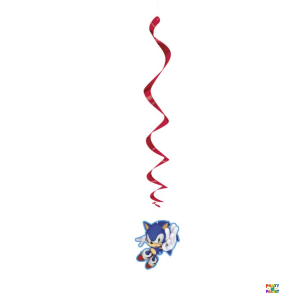 Sonic the Hedgehog 3-Pack Hanging Swirl Decorations