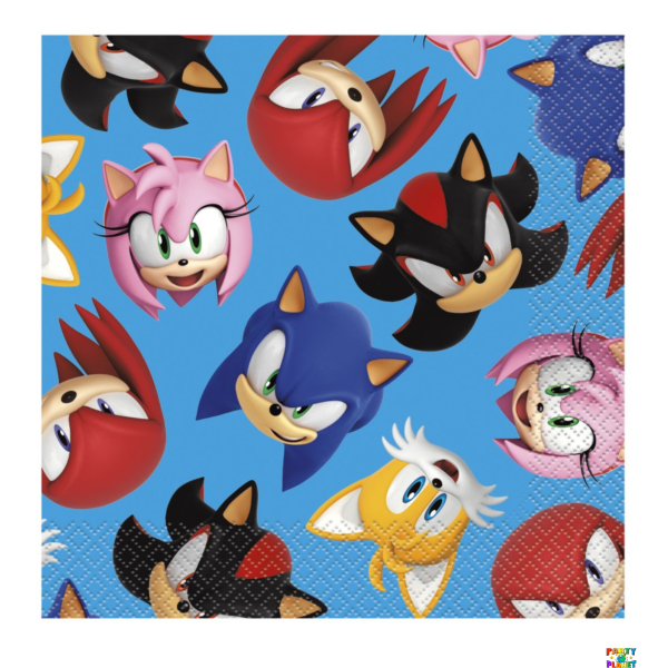 Sonic the Hedgehog Blue Party Napkins - 16ct, Durable