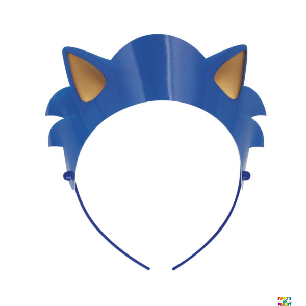 Sonic the Hedgehog Party Headbands - 4ct, Paper, Blue