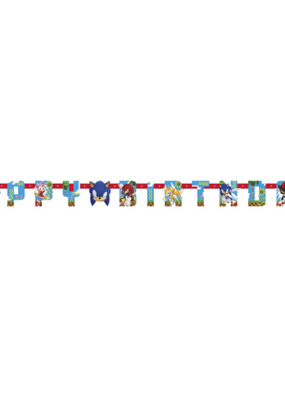 Sonic the Hedgehog 6.25 ft Happy Birthday Banner