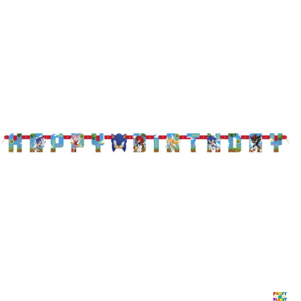 Sonic the Hedgehog 6.25 ft Happy Birthday Banner