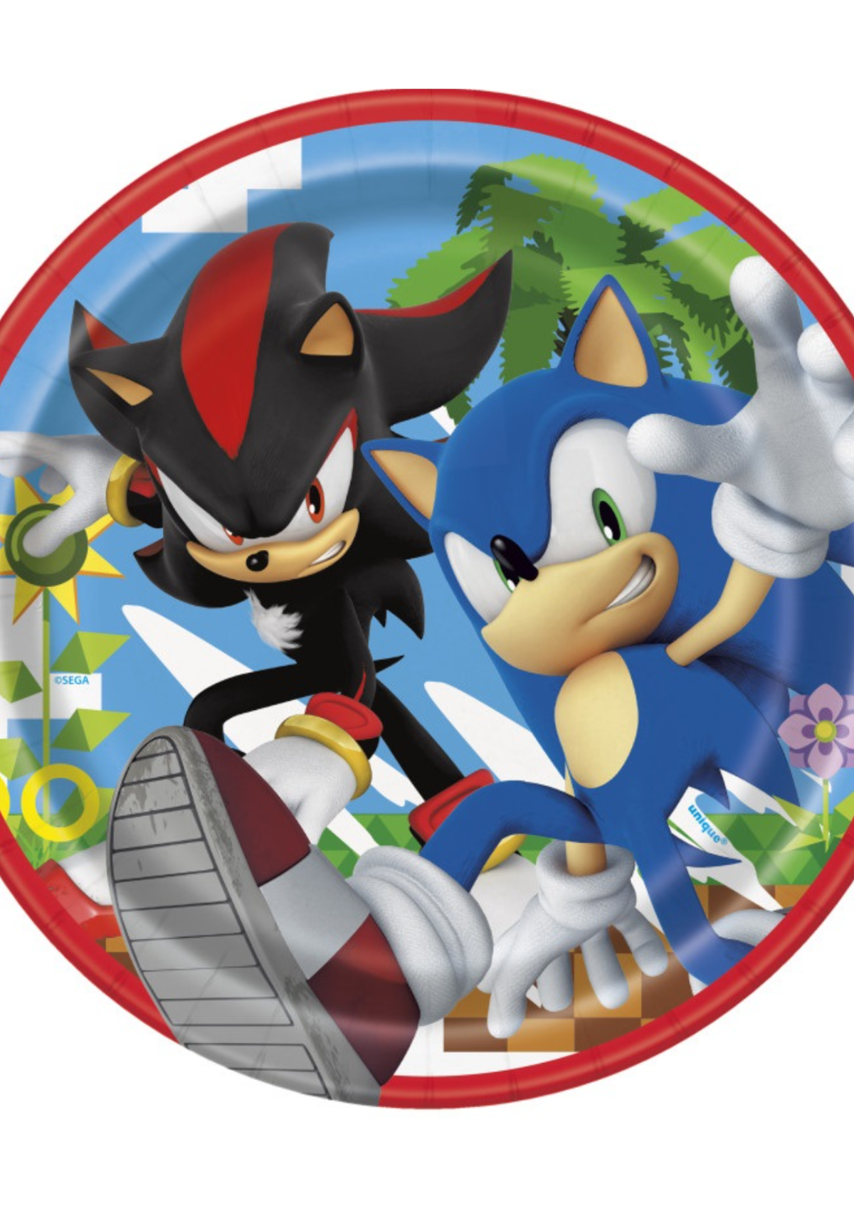 Sonic the Hedgehog 7" Dessert Plates, Blue, 8-Pack