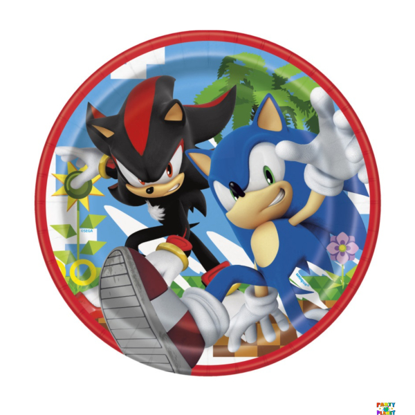 Sonic the Hedgehog 7" Dessert Plates, Blue, 8-Pack