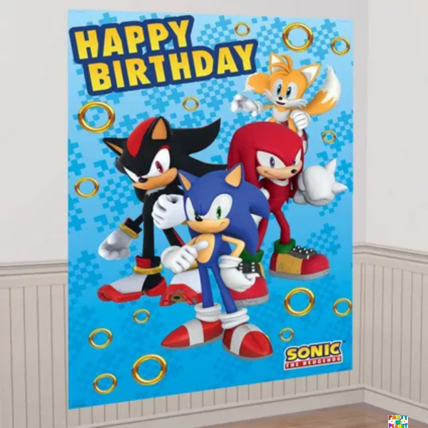 Sonic Party Scene Setter with Fun Props - Colorful & Durable