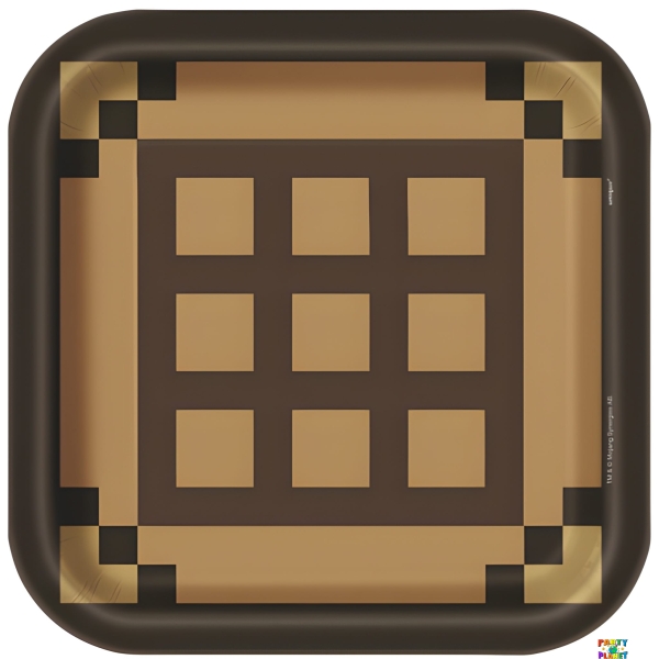 MINECRAFT 9" SQUARE PLATES 8CT.