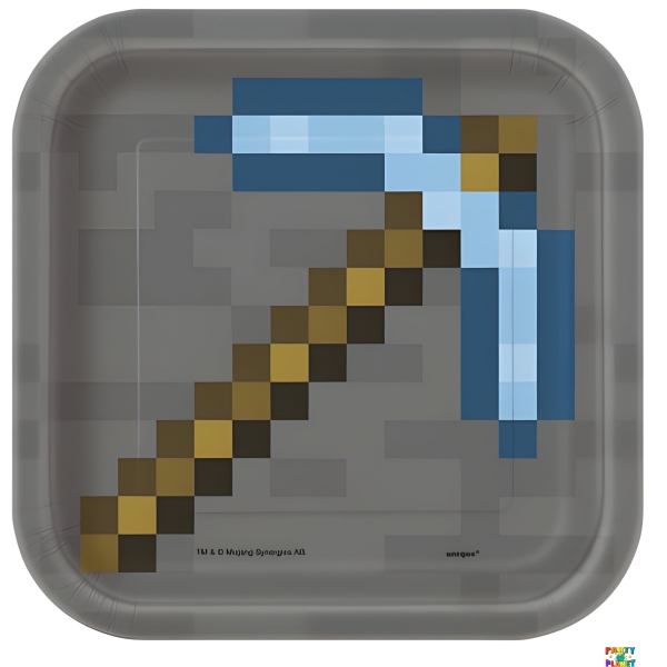 8CT MINECRAFT 7" SQUARE PLATES