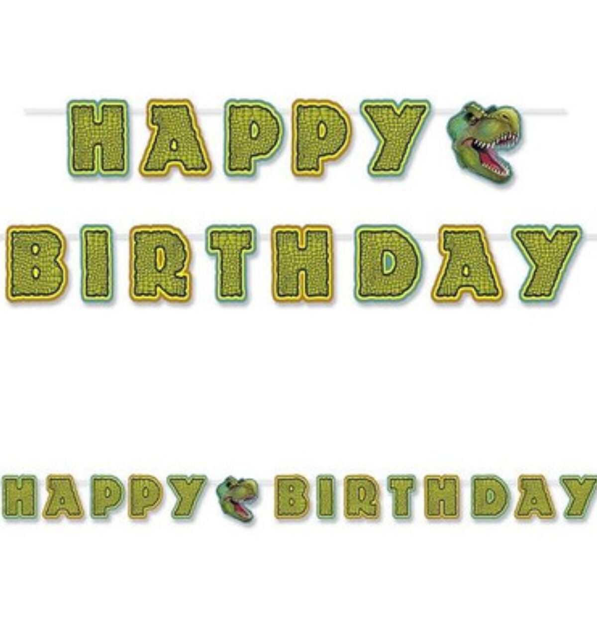 Birthday Dinosaur Banner Streamer