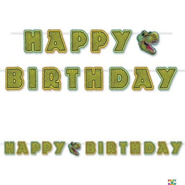 Birthday Dinosaur Banner Streamer