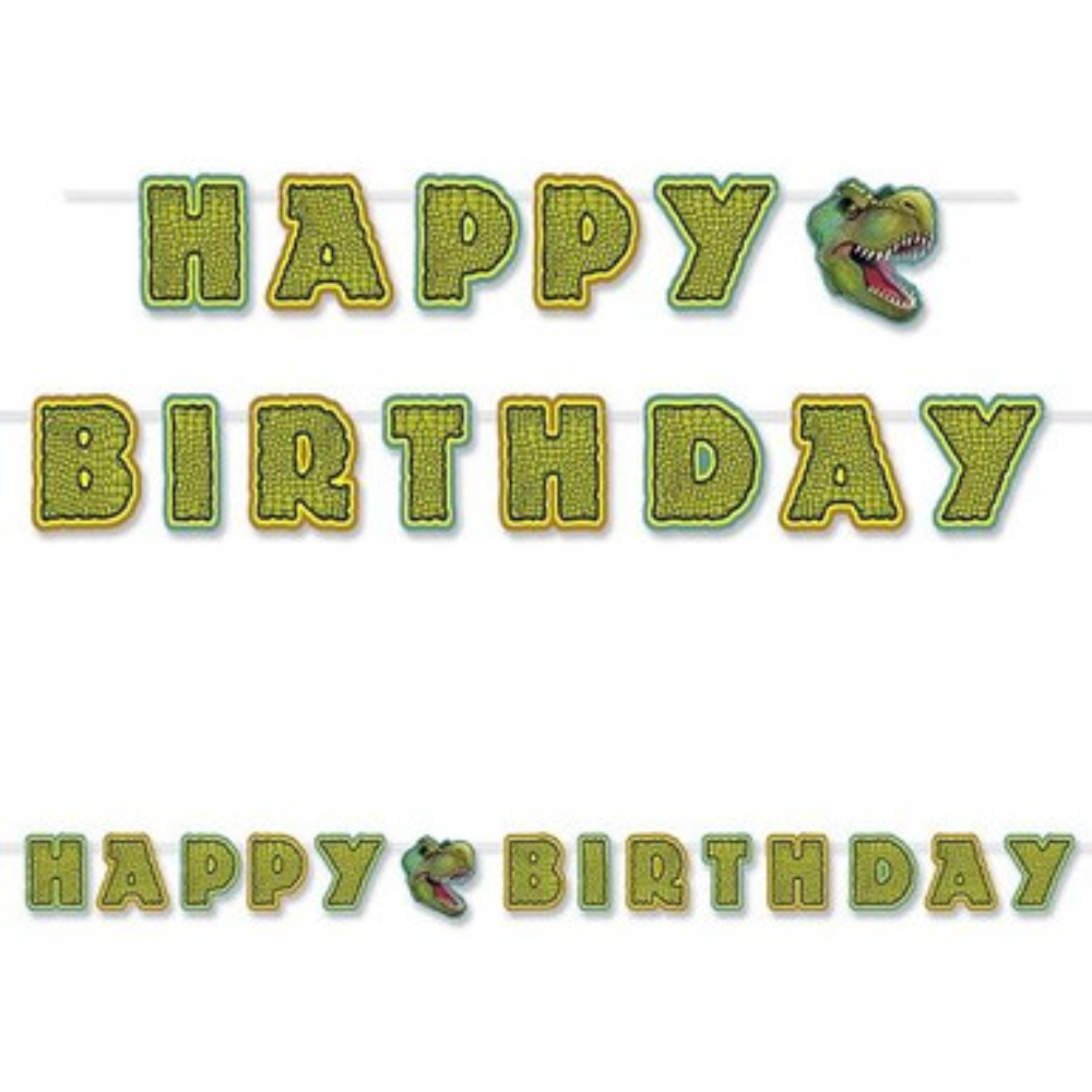 birthday-dinosaur-streamer__46021.jpg Birthday Dinosaur Banner Streamer - Image 1