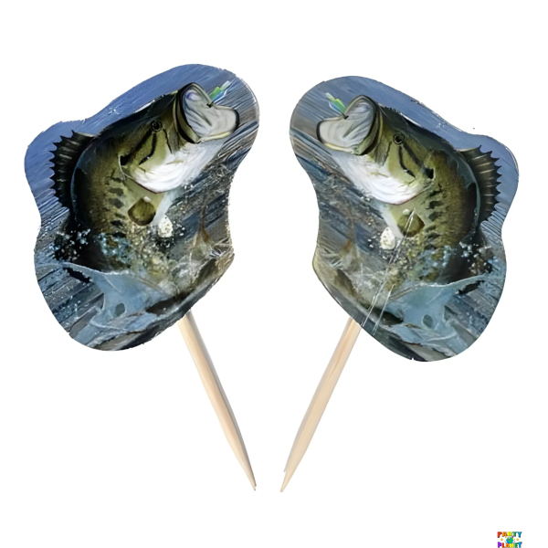 Gone Fishin' Party Picks - BASS -24PK.