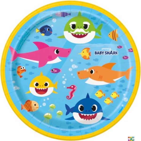 BABY SHARK 9IN PAPER PLATES