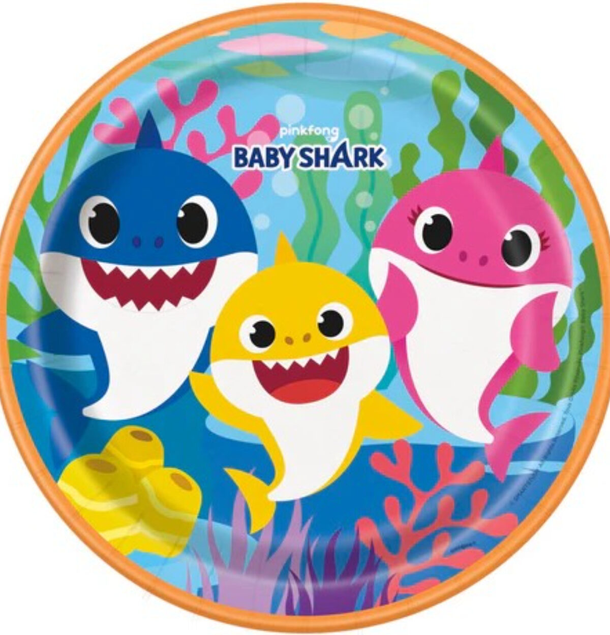 BABY SHARK 7IN PAPER PLATES 8ct