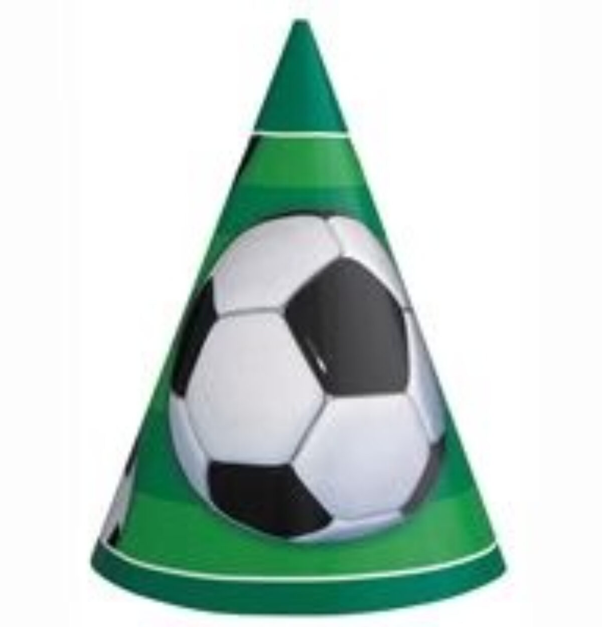 3D Soccer Party Hats 8ct.