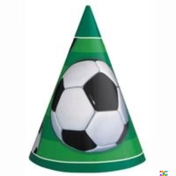 3D Soccer Party Hats 8ct.
