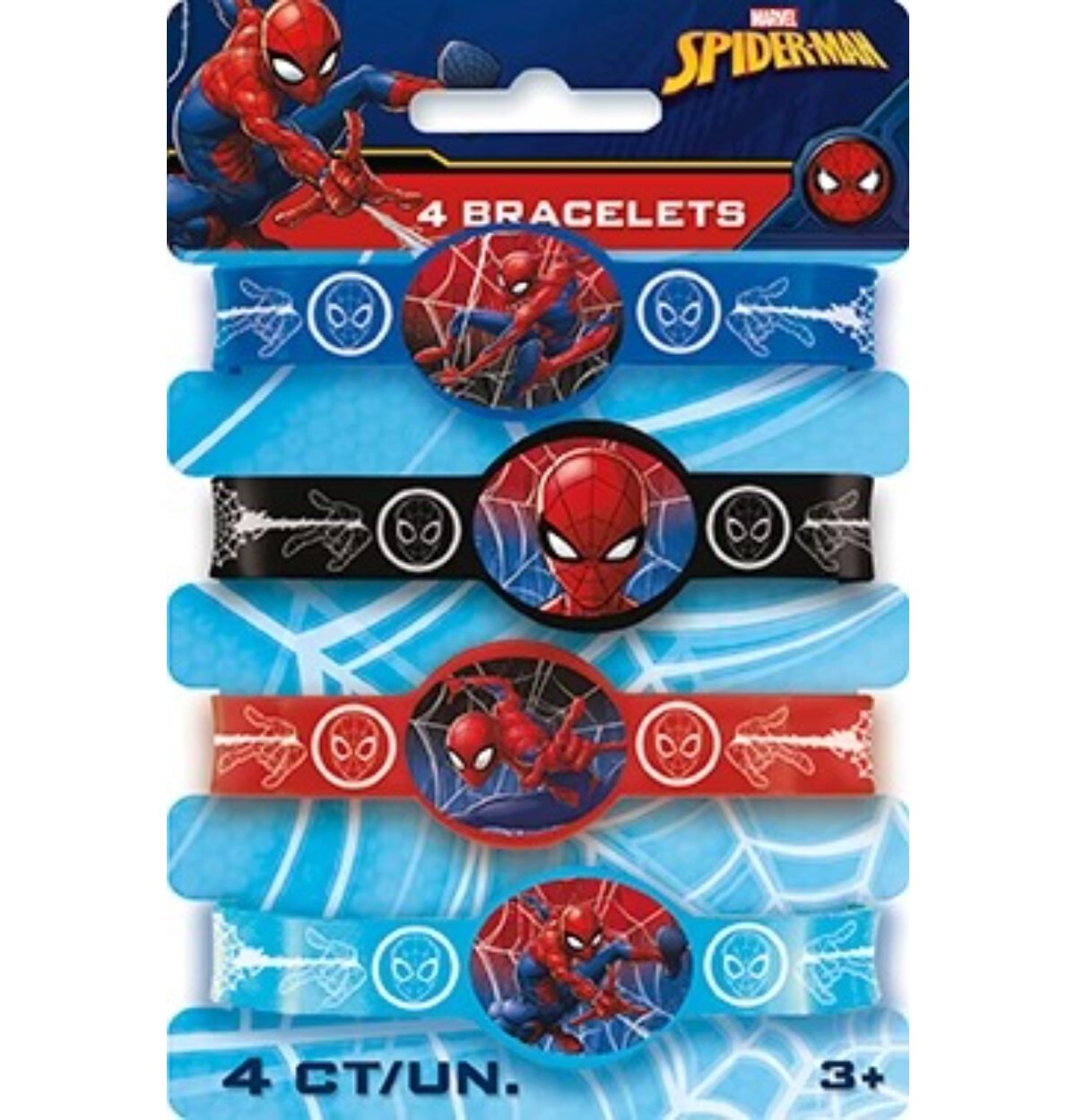 SpiderMan Stretchy Bracelets 4ct.